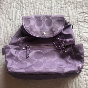 Coach Signature Lilac/Lavendar Print